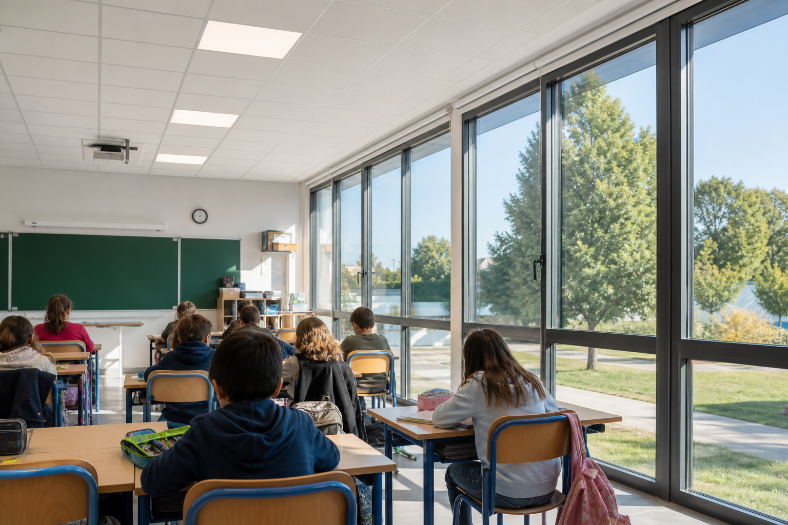 Film solaire pour écoles en Seine-et-Marne (77) : la solution anti-chaleur pour vos établissements scolaires
